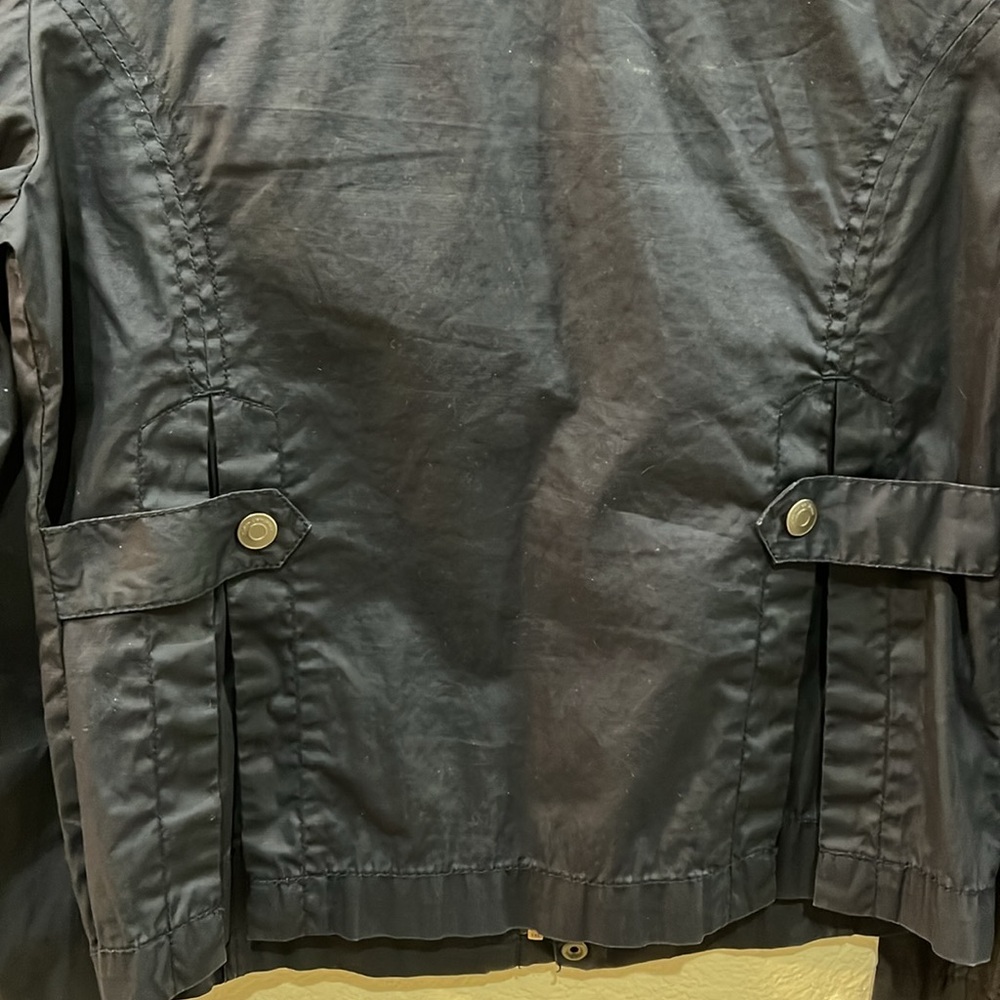 Calvin Klein Navy Lightweight Zip-Up Jacket w/ Hidden Front Snaps - Picture 7 of 8